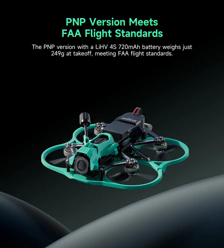 Sub250 DollyFly25 V2 2.5Inches WTFPV FPV Drone Freestyle Quadcopter with PNP/ELRS2.4 Receiver XT30U Connector for DIY