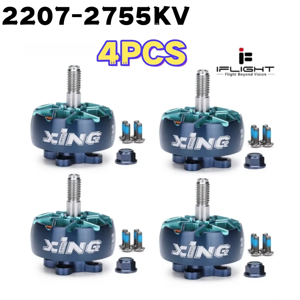 iFlight XING2 XING V2 2207 / 2306 1755 / 1855 / 2555 / 2755KV 4-6S Brushless FPV Motor with 5mm Shaft for RC FPV Drones