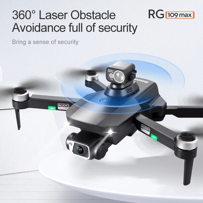 Professional RG109 MAX 25min Drone GPS 8K HD Camera 360° Obstacle Avoidance Brushless 5G WiFi Mini Quadcopter RC Airplane 1200m