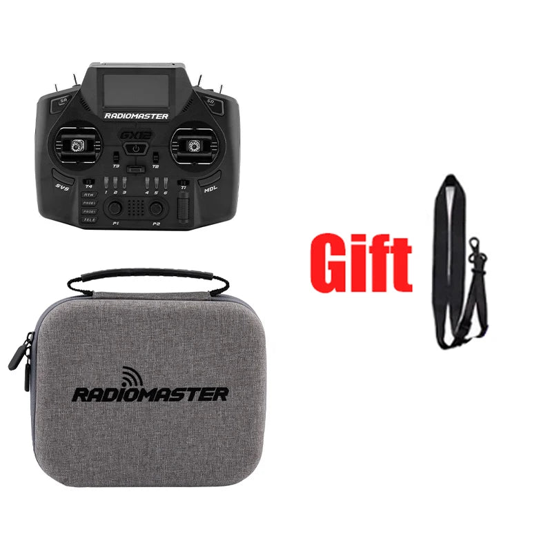 RadioMaster GX12 RC Radio Controller — Dual-Band ELRS Gemini-X, 2.4GHz/900MHz, EdgeTX, CNC Hall Gimbals, FCC
