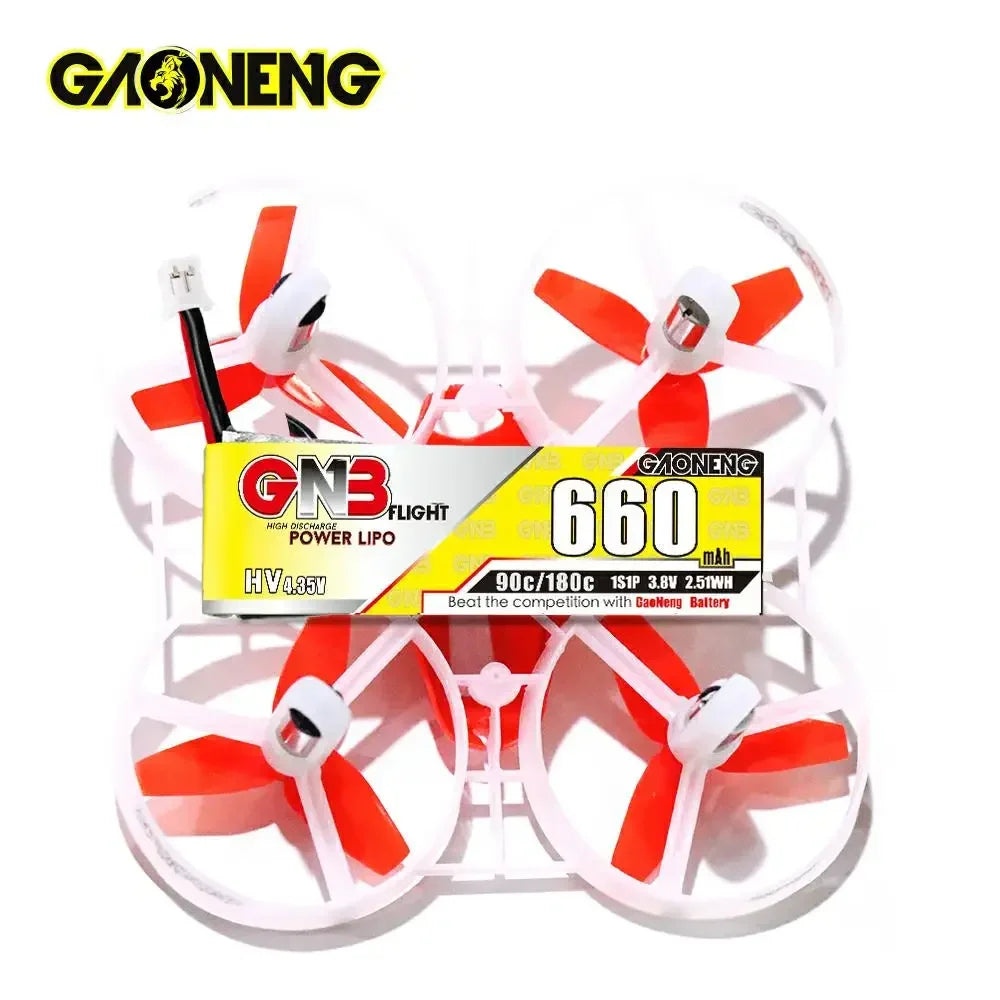 Gaoneng GNB 660mAh 1S HV LiPo Battery 90C PH2.0 — 5-Pack for Tiny Whoop FPV