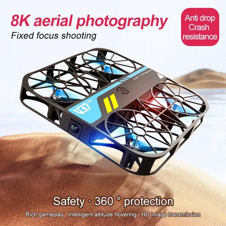4DRC V37 New Mini 8K Drone with Camera 4K HD Easy To Carry WiFi FPV Drone Pocket Rc Helicopter Quadcopter Family Toys Gift