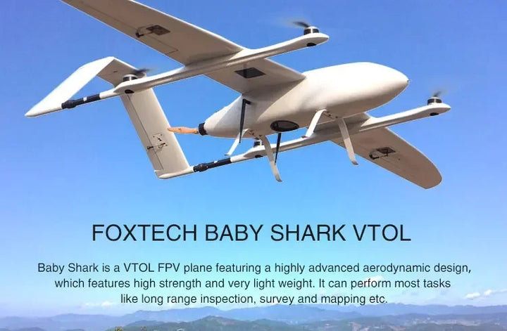 FOXTECH BABYSHARK260 VTOL Fixed Wing UAV for Long Range Inspection and Mapping