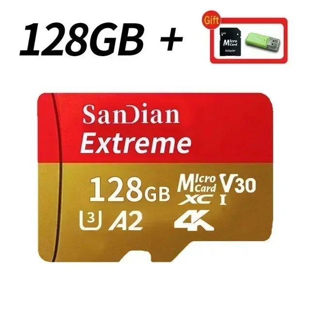 High-Speed MicroSD & SD Memory Card — Class 10, U3, V30, 100MB/s | 128GB to 2TB