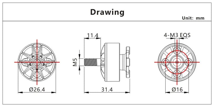 4Pcs VCI 2207 YUKI SAVAGE EDITION 2120KV 2160KV 6S Brushless RC Multicopter Freestyle FPV Racing Motor for DIY Drones Parts