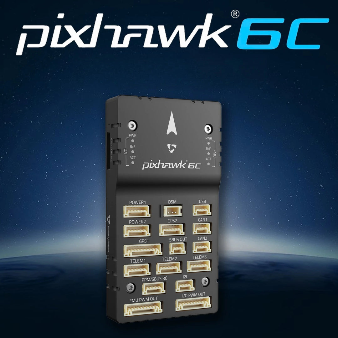 Holybro Pixhawk 6C Flight Controller — PX4/ArduPilot, Metal Shell, M10/M9N GPS Options