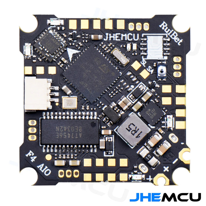 JHEMCU Ruibet F4AIO 12A F411 Flight Controller BLHELIS 12A 4in1 ESC 1-2S 25.5X25.5mm for FPV Tinywhoop Cinewhoop