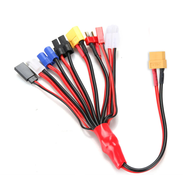 RC Charger Adapter Connector 8 In 1 Charger 4.0mm Banana XT60 TRX Tamiya Lipo for RC Car Drone Imax B6 B6AC Battery Cable