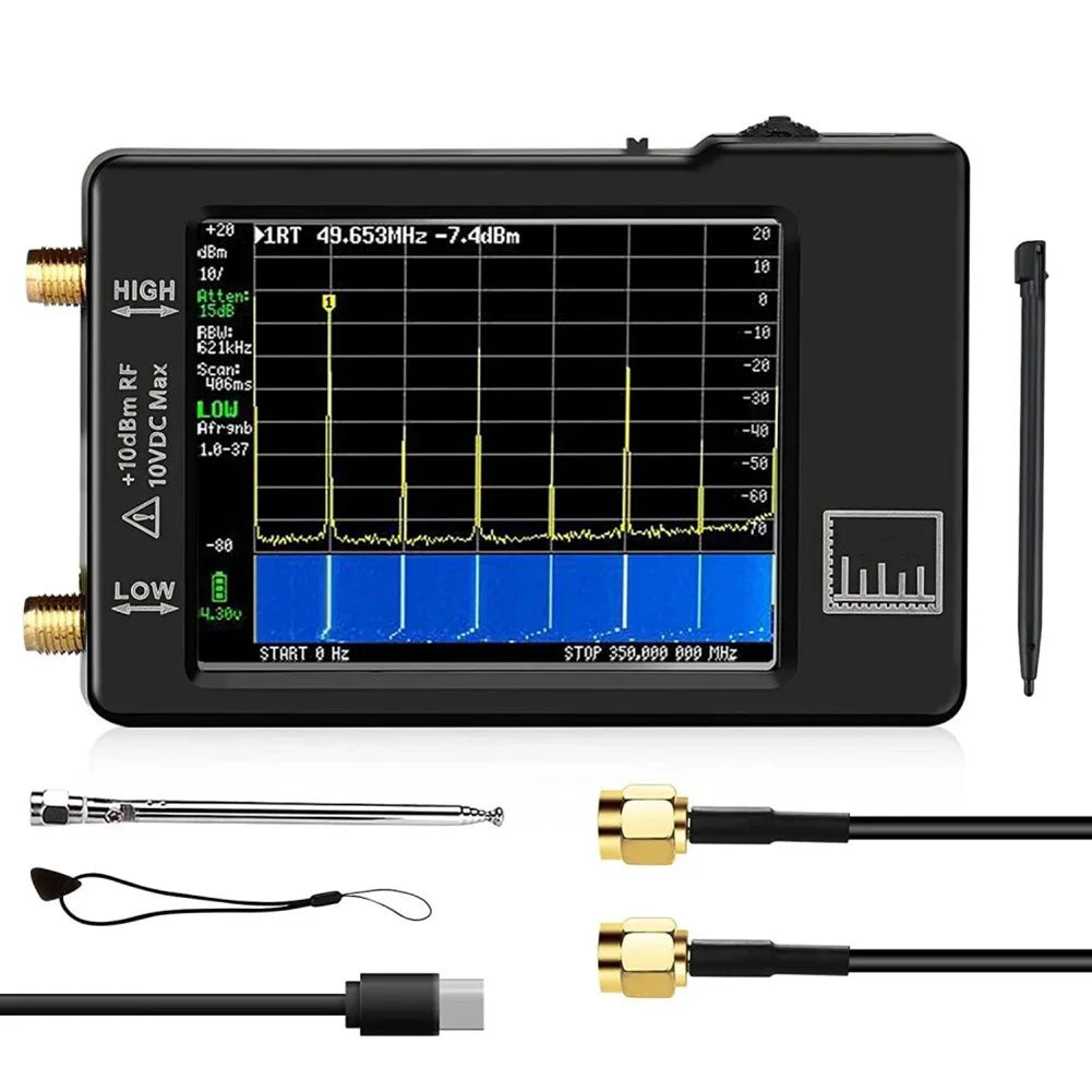 Advanced Frequency Detection Device USB Spectrum Analyzer Portable Analyzer Resolution Filters Screen Resolution