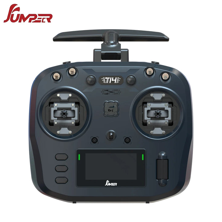 Jumper T14 ELRS RC Radio Transmitter 1W — 2.4GHz or 915MHz, CNC Hall Gimbals, OLED, Foldable Antenna