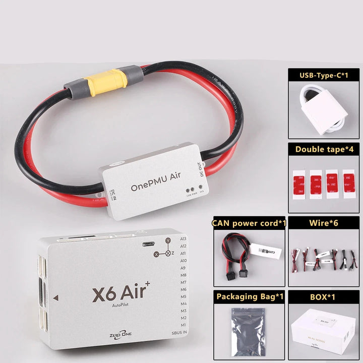 Zero One X6 Air+ Compact Flight Controller — FMU v6X, STM32H7, Dual IMU, ICM45686, Network Port, Pixhawk PX4