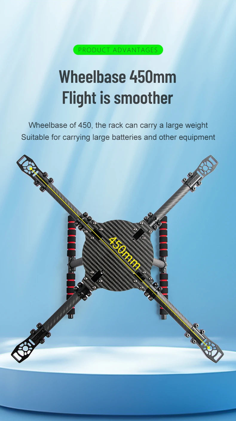 X400 Rework Kit X400 X450 X500 X550 Carbon Fiber Quadcopter Frame Kit, 4-Axis FPV Trai ...