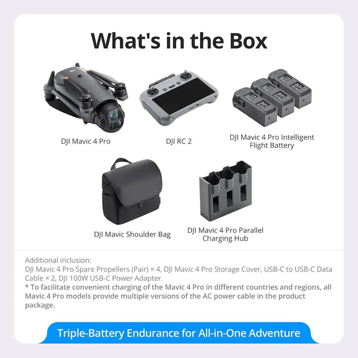 DJI Mavic 4 Pro Fly More Combo with RC 2 | 100MP Camera