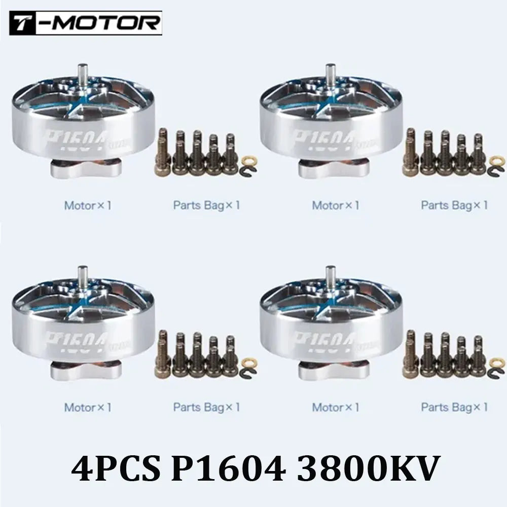 4PCS T-MOTOR P1604 KV2850 6S/KV3800 4S Brushless Motor 1.5mm Shaft 9*9mm Holes For RC FPV Freestyle 3.5inch Sub 250g Drone