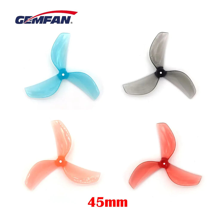 8PCS Gemfan 45mm 3Blade PC Propeller T-Mount 1mm 1.5mm 4CW 4CCW for FPV Freestyle Tinywhoop Drones RC Quadcopter DIY Parts