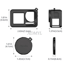 DJI Action 5 Pro/4/3 Silicone Case - Lens Cap Lanyard Protector