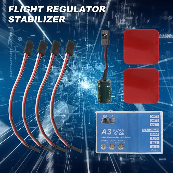 A3 V2 Flight Controller Stabilizer 4 Flight Modes For RC Airplane Airplane RC Metal Gift Accessory For RC Lovers