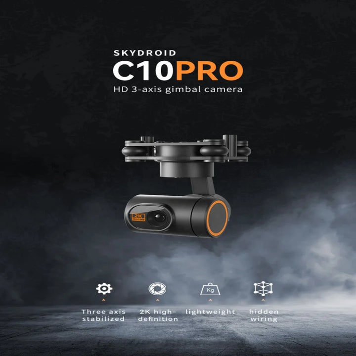 Skydroid C10PRO 3-Axis Gimbal Camera — 2K Video, 1080p RTSP Stream, Optical Zoom, 61g