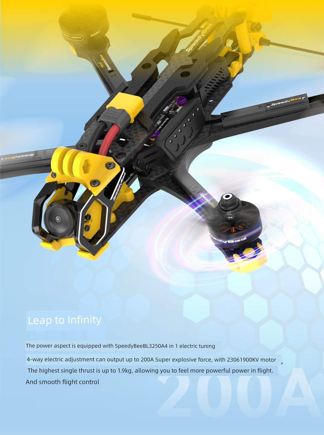 Speedybee Master5 V2 Crossing Machine DJI O3 Digital Unofficial Simulation Picture Transmission 5-Inch FPV Flower Fly