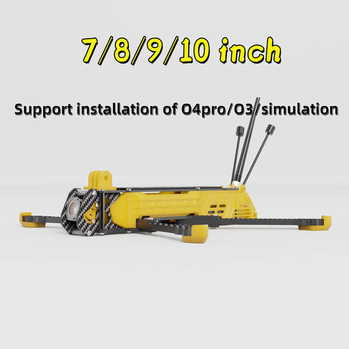 Erdog 7/8/9/10" FPV Drone Frame Kit - 300/340/377/411mm Carbon Fiber DJI O4 Pro/O3 Air Unit Compatible