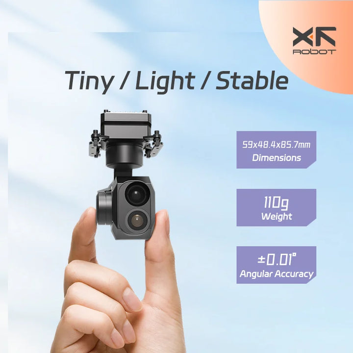 XF Z-2 Mini 3-Axis Dual-Sensor Gimbal — 4K Full-Color + IR Night Vision, Micro Pod UAV