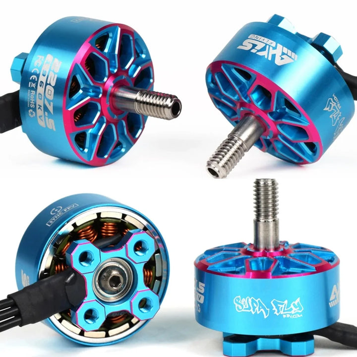 Axisflying 2207.5 Brushless Motors 1860KV/2150KV/2550KV - FPV Freestyle 4-Pack
