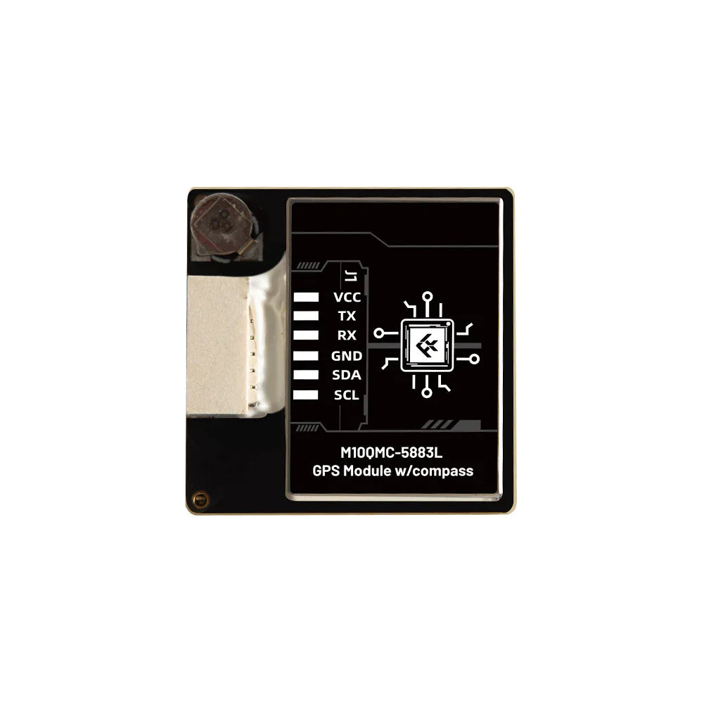 FlyFishRC M10QMC GPS Module - 72-Channel 10Hz with QMC5883L Magnetometer 20x20mm for FPV Drones