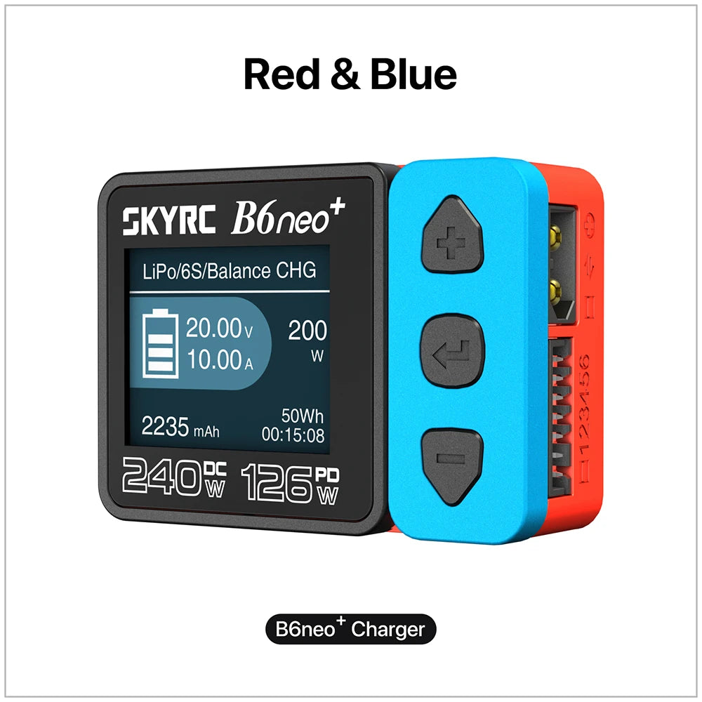 SKYRC B6neo+ Smart Balance Charger DC 240W / PD 126W — 1-6S LiPo LiHV NiMH Multi-Chemistry
