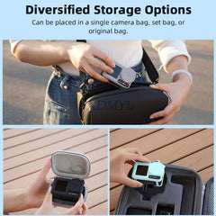 DJI Action 5 Pro/4/3 Silicone Case - Lens Cap Lanyard Protector