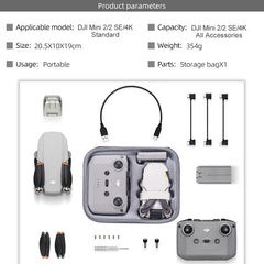 New Carrying Case Protective Sotrage Bag Waterproof Suitcase for DJI Mini 2/2SE/4K Drone Remote Battery Accessories