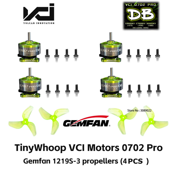 VCI Hobby 0702 Pro DB Brushless Motor — 23000 / 27000 / 30000KV 1S Dual Ball Bearing Tiny Whoop