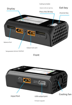Toolkitrc M6d Summer Special Edition Balance Charger 6S Lithium Battery Dual-Channel 500W Model Aircraft UAV FPV
