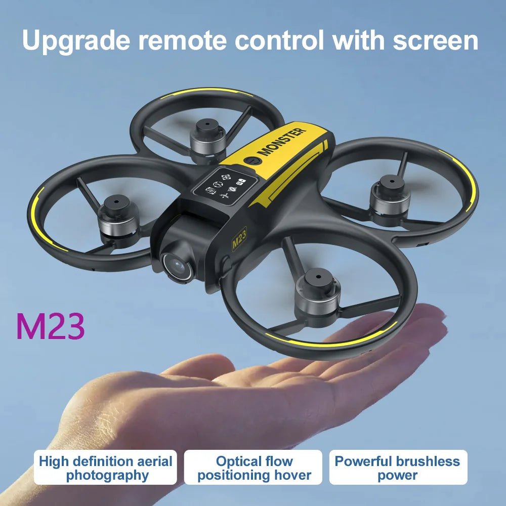 New M23 drone 4K dual lens with screen control 360 degree stunt surface flip/mobile screen real-time transmission