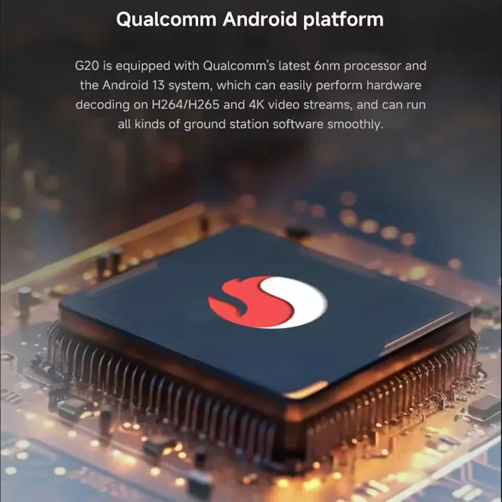 Skydroid G20 Handheld Ground Station — 30km, Dual-Band 2.4/5.8GHz, 7" HD, 6nm Processor