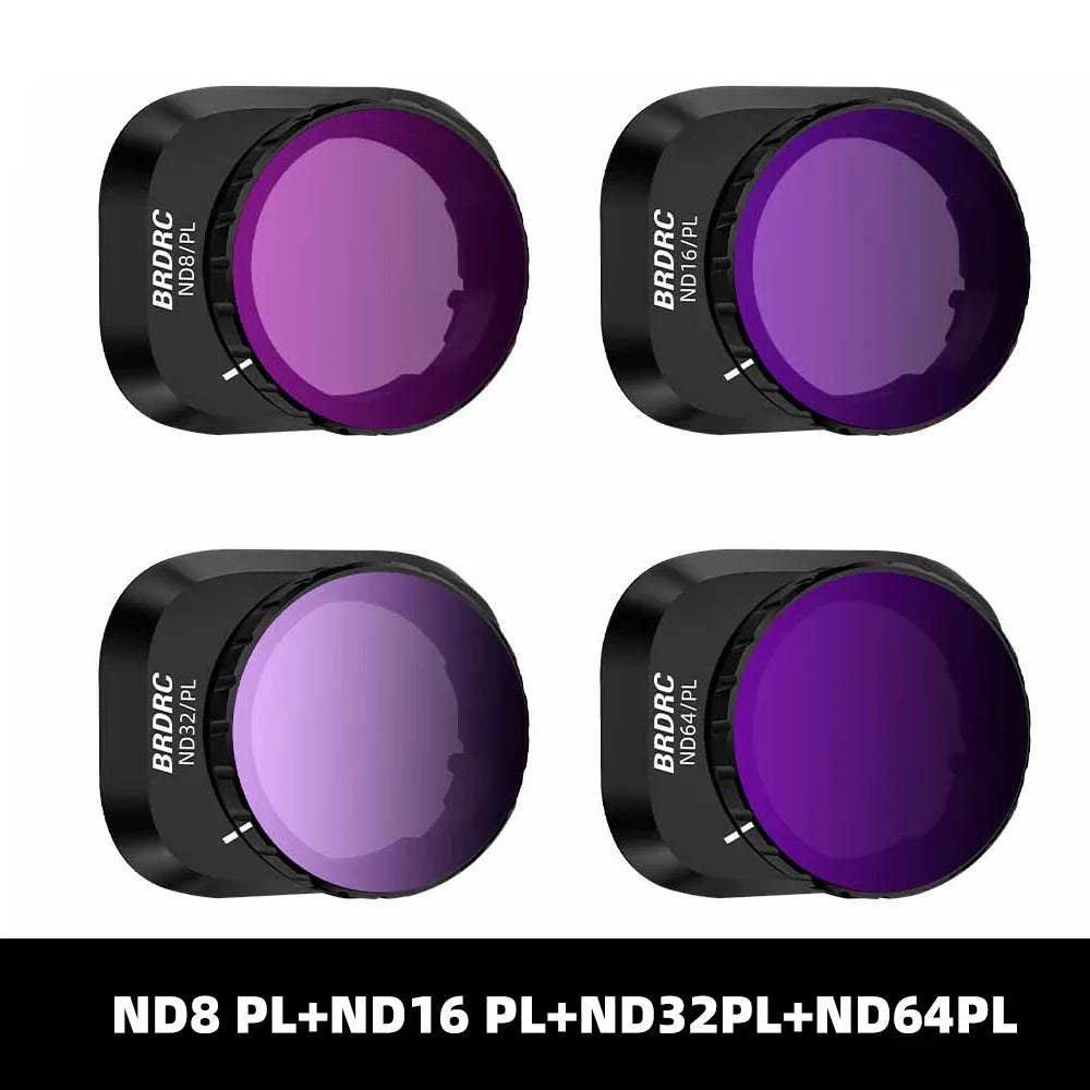 BRDRC Lens Filters for DJI Mini 4 Pro - UV CPL ND8/16/32/64 ND-PL Set