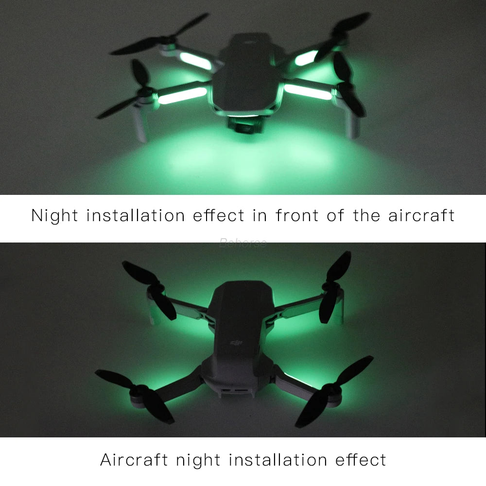 1set Luminous Stickers For DJI Mini/Mini 2/Mini SE/Mini 3 Pro/Mini 4 Pro Luminous Stickers Fluorescent Skin Drone Accessories