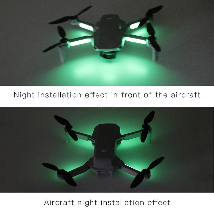 1set Luminous Stickers For DJI Mini/Mini 2/Mini SE/Mini 3 Pro/Mini 4 Pro Luminous Stickers Fluorescent Skin Drone Accessories