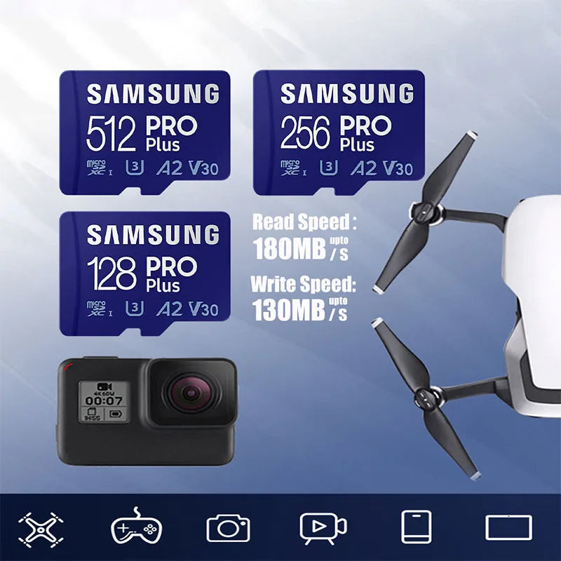 SAMSUNG EVO Plus Memory Card 32GB/SDHC 64GB/128GB/256GB/512GB SDXC Micro SD/TF Flash Cards MicroSD UHS-1 For Phone Drone Camera