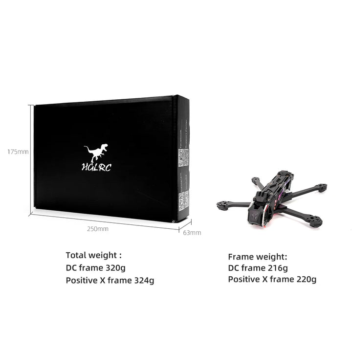 HGLRC Nblade Max 5-Inch FPV Frame — DC & True-X, Freestyle & Racing