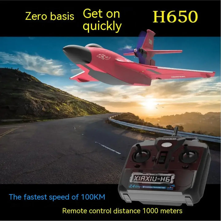 H650 RC Planes 6CH Brushless Motor Remote Control Airplanes 650mm Fixed Wing Plane Outdoor Toys Drone Toys for Boys for Adults