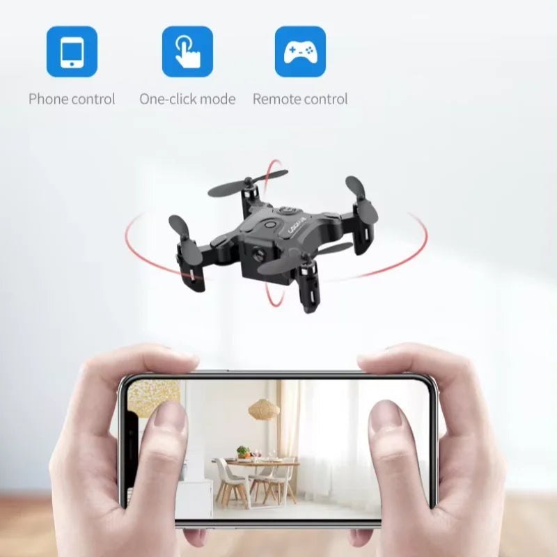 Lenovo V2 Mini Pocket Elf Drone With Camera 4k 1080p Fpv Rc Drone Profesional Five-sided Obstacle Avoidance Helicopter Drone Toy