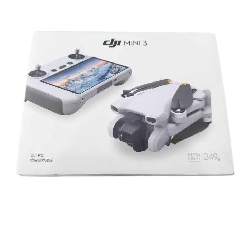 DJI Mini 3 Drone Kit — with RC Remote (Screen), 4K HDR, 1/1.3" Sensor, 3-Axis Gimbal, 248g, 10km O3, True Vertical Shooting, Brand New Unactivated