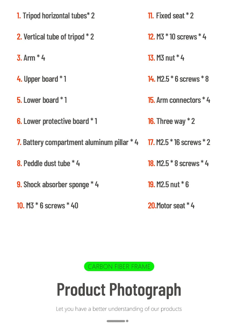 X400 X450 X500 X550 Carbon Fiber Quadcopter Frame Kit, 4-Axis FPV Training Drone for 8-13 Inch Propeller