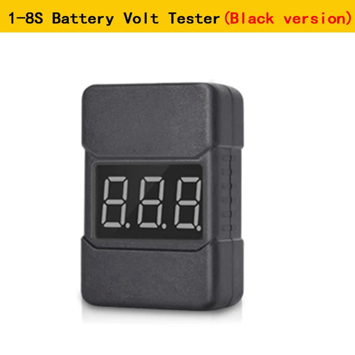 1-8S Lipo Battery Voltage Tester Low Voltage Buzzer Alarm Battery Voltage Checker Dual Speakers for RC Car Drone Boat Airplane
