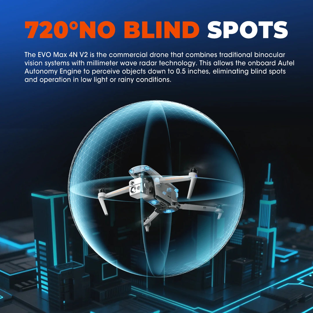 Autel Robotics EVO MAX 4N V2 — Starlight Night Vision, 5KM Range, Thermal, A-Mesh, IP43, 42-Min