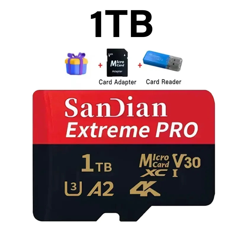 High-Speed MicroSD & SD Memory Card — Class 10, U3, V30, 100MB/s | 128GB to 2TB
