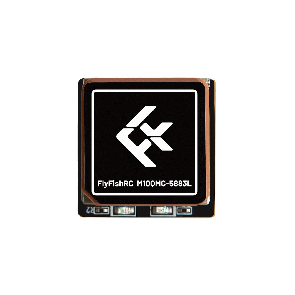 FlyFishRC M10QMC GPS Module - 72-Channel 10Hz with QMC5883L Magnetometer 20x20mm for FPV Drones