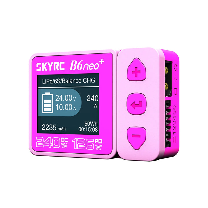 SKYRC B6neo+ Smart Balance Charger DC 240W / PD 126W — 1-6S LiPo LiHV NiMH Multi-Chemistry