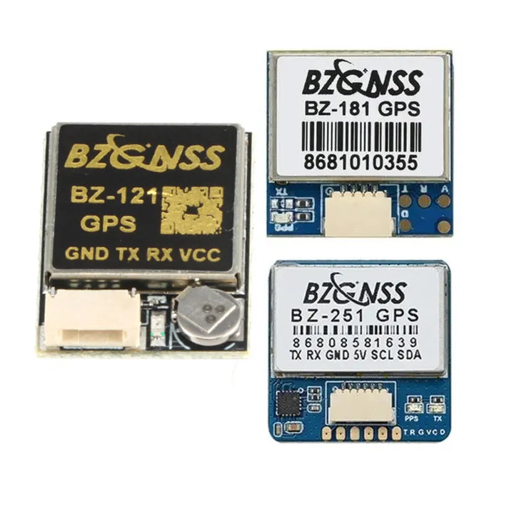 BZGNSS GPS Module — BZ-121 / BZ-181 / BZ-251, u-blox M10050, Dual Protocol NMEA/UBLOX, FPV FC / Fixed Wing / UAV