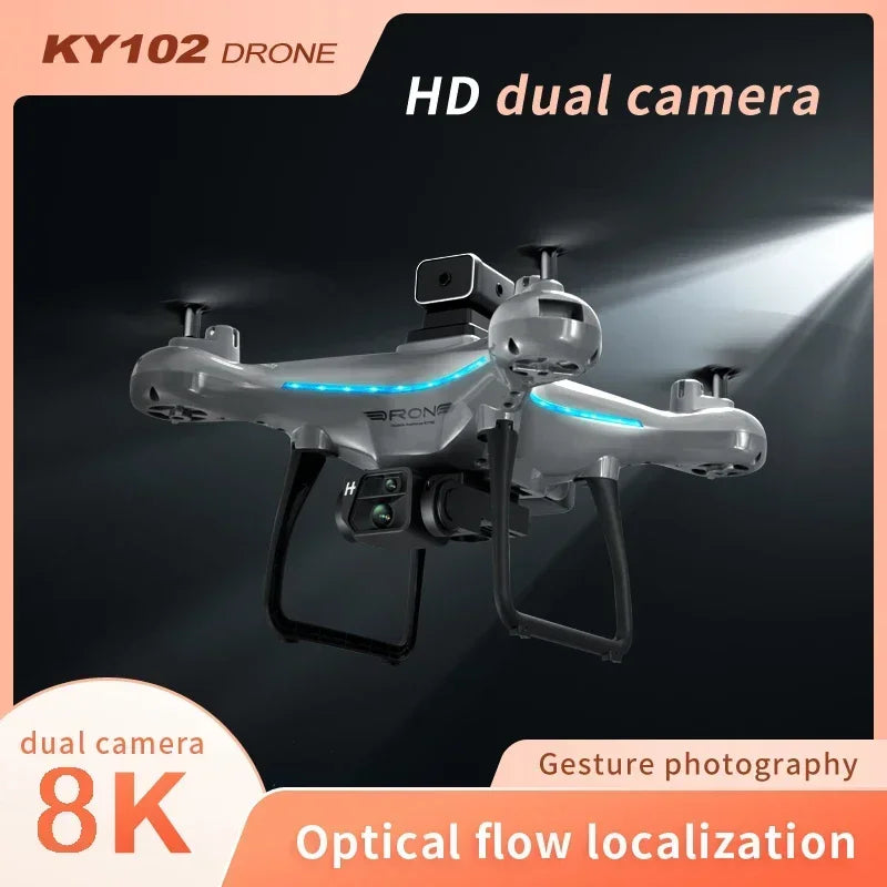 2024 NEW KY102 Drone 8K Profesional Dual-Camera Aerial Photography 360 Obstacle Avoidance Optical Flow Four-Axis RC Aircraft